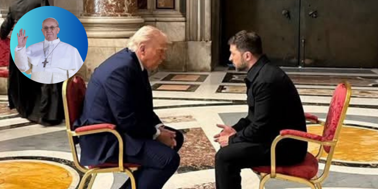 Funerale Papa Francesco. Incontro Donald Trump e Volodymyr Zelensky. La foto storica