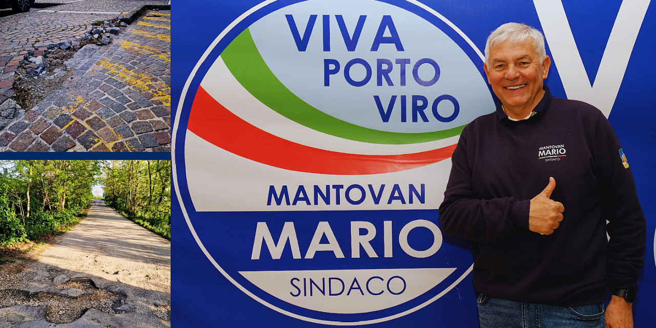 Porto Viro. Speciale elezioni 2025. Mario Mantovan: “Manutenzione delle strade, piazze e marciapiedi”
