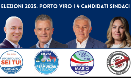 Porto Viro. Speciale elezioni 2025. I quattro candidati sindaci, Giacon, Permunian, Mantovan, Panizzo
