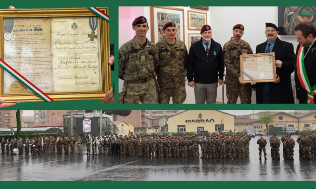 Livorno. Caserma Pisacane. Cerimonia 80° Operazione Herring. Medaglia d’argento a Silvio Infanti