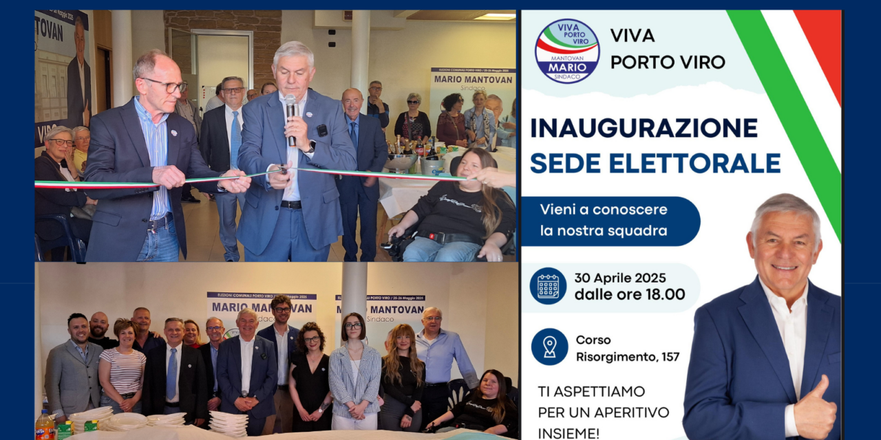 Porto Viro. Speciale elezioni 2025. Inaugurata la sede elettorale “Viva porto Viro”