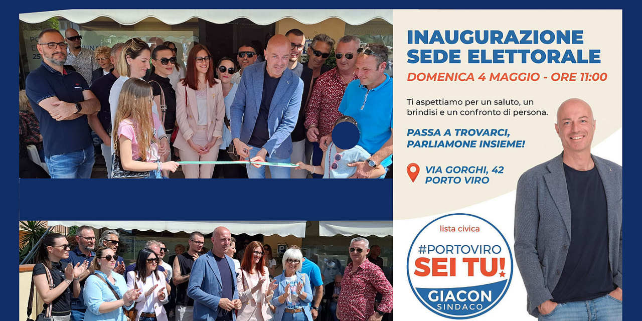 Porto Viro. Speciale elezioni 2025. Inaugurata la sede elettorale “#PortoViro sei tu!”