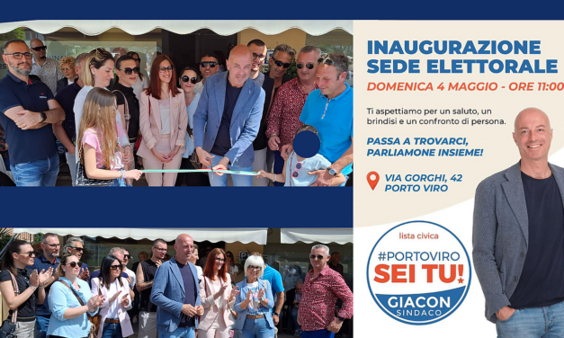 Porto Viro. Speciale elezioni 2025. Inaugurata la sede elettorale “#PortoViro sei tu!”