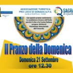 Porto Viro. Associazione Turistica Pro Loco di Donada APS con il Patrocinio del Comune. Evento: “Il pranzo della domenica” il 21 Settembre 2025 ore 12.30