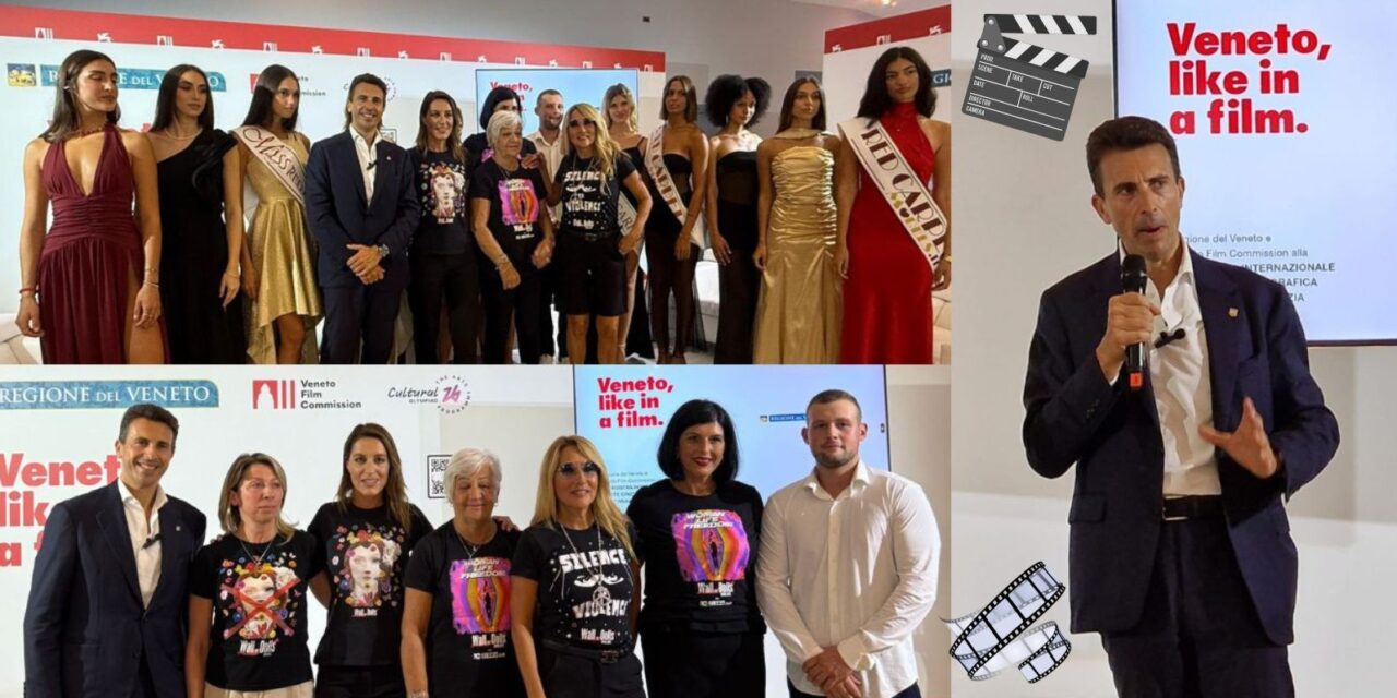 Venezia. Mostra del Cinema 2025. Mostra del Cinema. Lo spazio della Regione del Veneto ospita Jo Squillo e Francesca Carollo con Wall of Dolls. Corazzari: “Nessuna giustificazione culturale per il femminicidio”