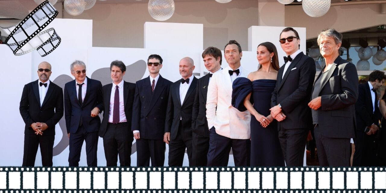 Venezia. Mostra del Cinema 2025. Film “Le mage du Kremlin”. Il red carpet della delegazione del film