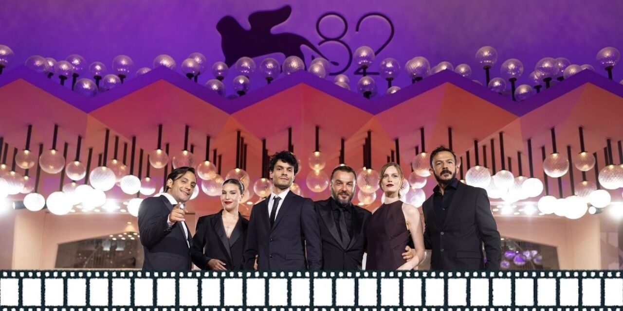 Venezia. Mostra del Cinema 2025. Film “Il mostro”. Il red carpet della delegazione del film
